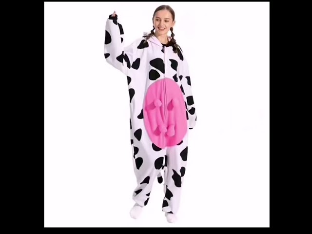 Vídeo relacionado con Xinlong Pijama Invierno Mujer con Capucha Botones Pijama Onesie Adultos Hombre Cosplay Animal Disfraces Halloween Carnaval Costume