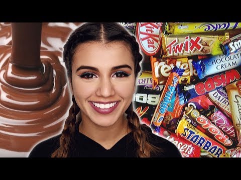 ذوبت 100 قطعه شوكولاتة مختلفه | خليت الناس تتذوقه ! 😅