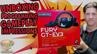 🏁 Fury GT-EV3 Racing Wheel - Great for Arcade Unboxing, Programming, Gameplay and Thoughts 🏁