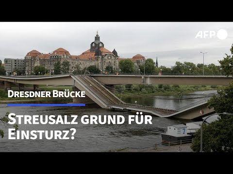 Eingestürzte Carolabrücke: War Streusalz die Unglücksursache? | AFP