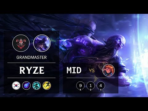 Ryze Mid vs Zoe - KR Grandmaster Patch 9.18