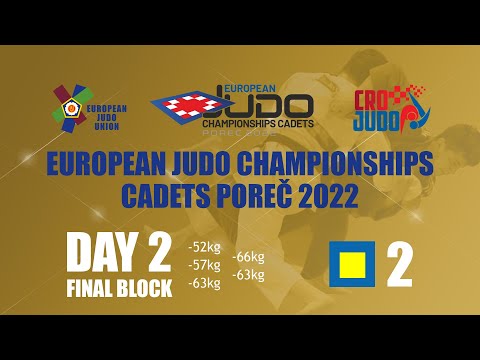 Day 2 - FINALS - Tatami 2 - European Judo Championships Cadet Porec 2022