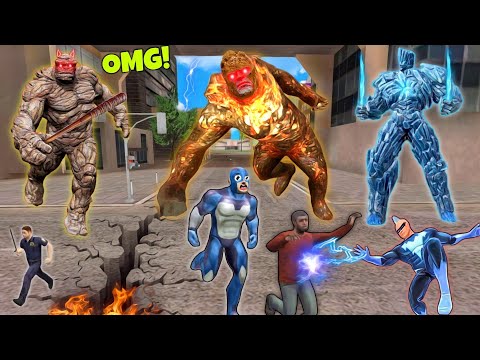 NEW! ROPE HERO vs ELECTRIC MAN And MUTANT With Team (Fight😱)