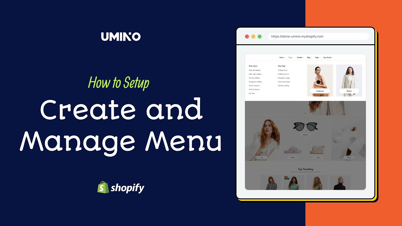 Create and manage menu