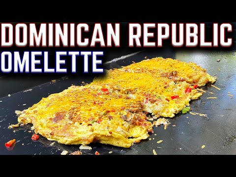 DOMINICAN REPUBLIC OMELETTE ON THE GRIDDLE WITH SPECIAL GUEST! EASY BREAKFAST RECIPE