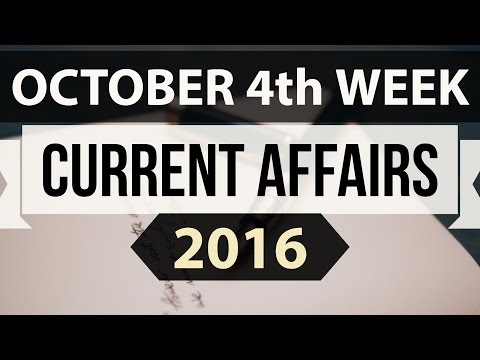 (ENGLISH) October 4th week 27th - 31st current affairs MCQ (SSC,UPSC,police,IBPS,Bank,PSC,CLAT,RRB)