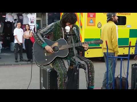 Cam Cole Busking on  the streets of Camden, London