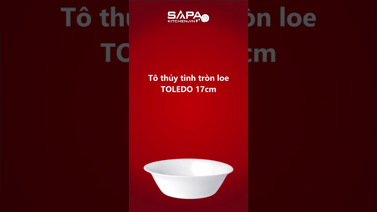 Tô thủy tinh tròn loe Toledo 17 cm