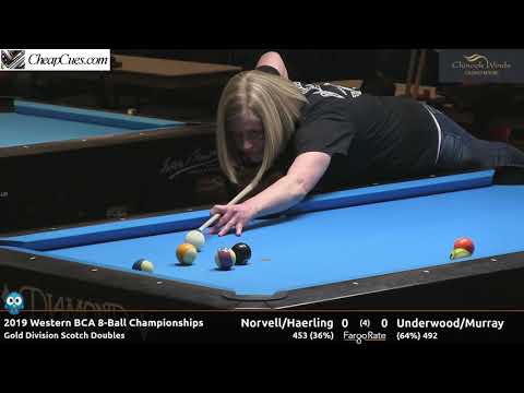 Norvell/Haerling vs Underwood/Murray - Gold Scotch Doubles - 2019 Western BCA 8-Ball Championship