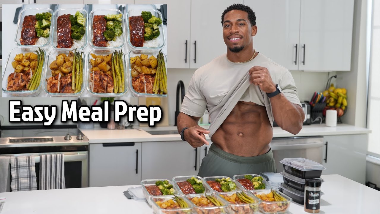 Ginger Garlic Teriyaki Salmon and Honey BBQ Chicken Meal Prep
