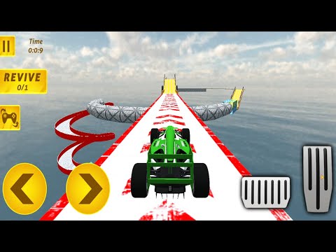 Formula Car Stunt - Green Formula Driving Impossible Stunts levels 1 to 9 - Android Gameplay 3D