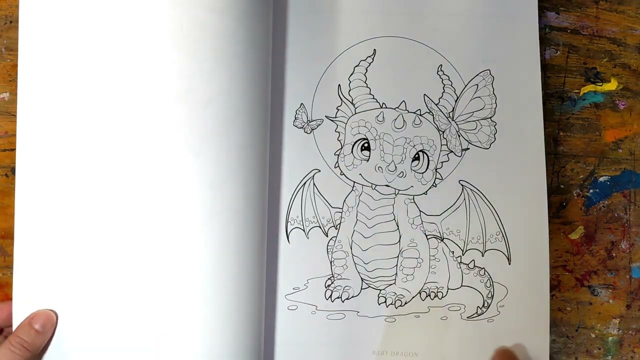 Flip Through of Winged Magic - Fantasy Creatures and Winged Animals Coloring Book