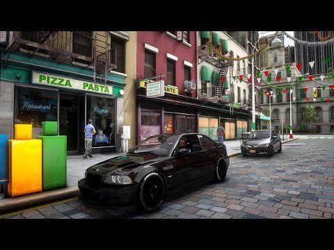 GTA 4 Remastered - BMW M3 E46 Gameplay in New York 🗽 CITY | GTA 5 PC MOD