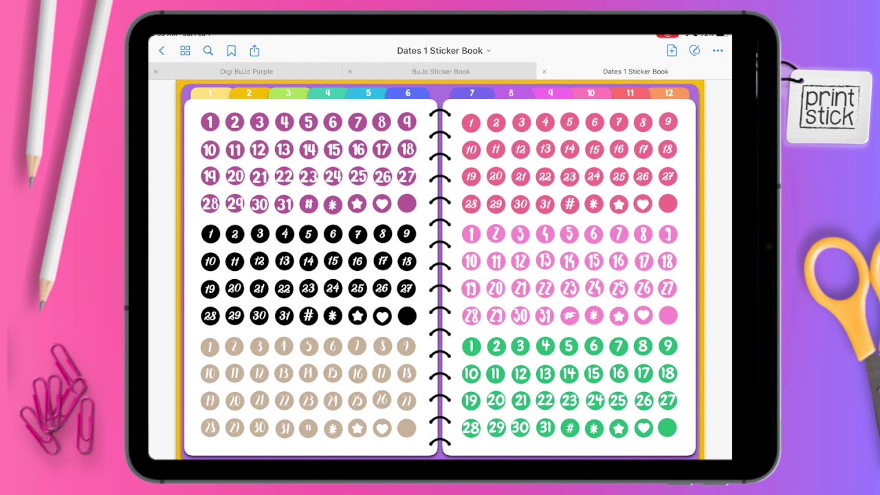 How to Date an undated Digital planner | Digital Bullet Journal