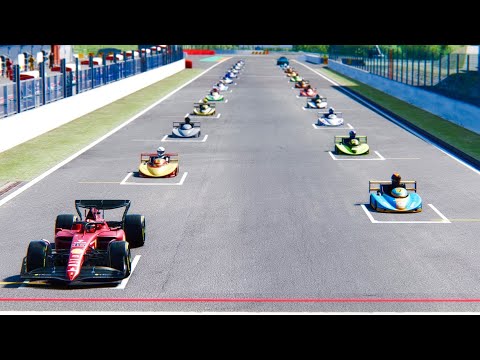 Ferrari F1 2022 F1-75 vs Super Kart 250cc at Monza GP