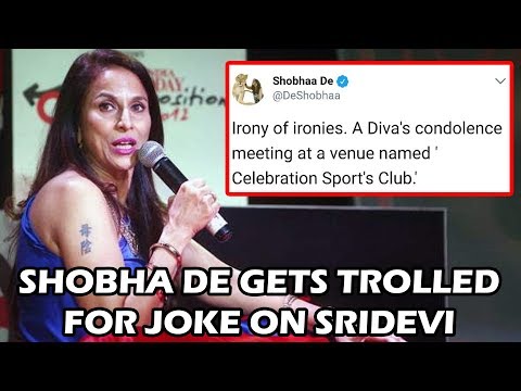 Shobha De Trolled For Her Remarks On Sridevi's Condolence Venue