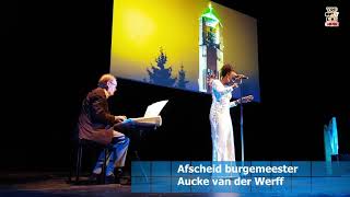 &#39; Denk aan mij &#39; Azara Mingo sings a Marco Borsato song during: Afscheid Burgemeester Emmeloord