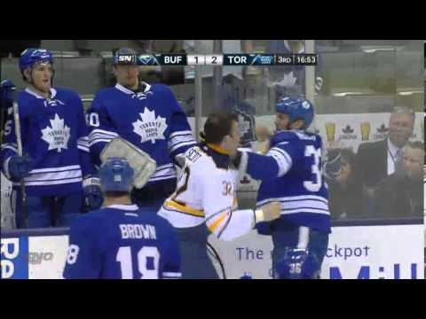 McLaren Fights Scott - Maple Leafs vs. Sabres - Feb/21/2013