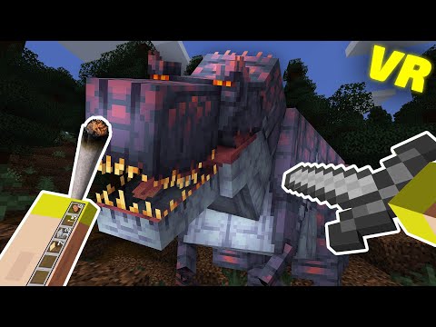 Getting Stoned in VR Prehistoric Minecraft