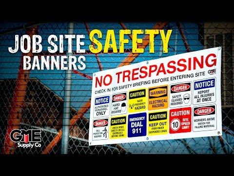 Tower Climbing Job Site Safety Banner