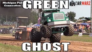 The Green Ghost SEMI Exhibition Pull At WMP Truck Pulls In Morley Michigan 2018
