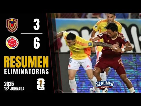 Venezuela vs Colombia | RESUMEN | Eliminatorias CONMEBOL - Fecha 18