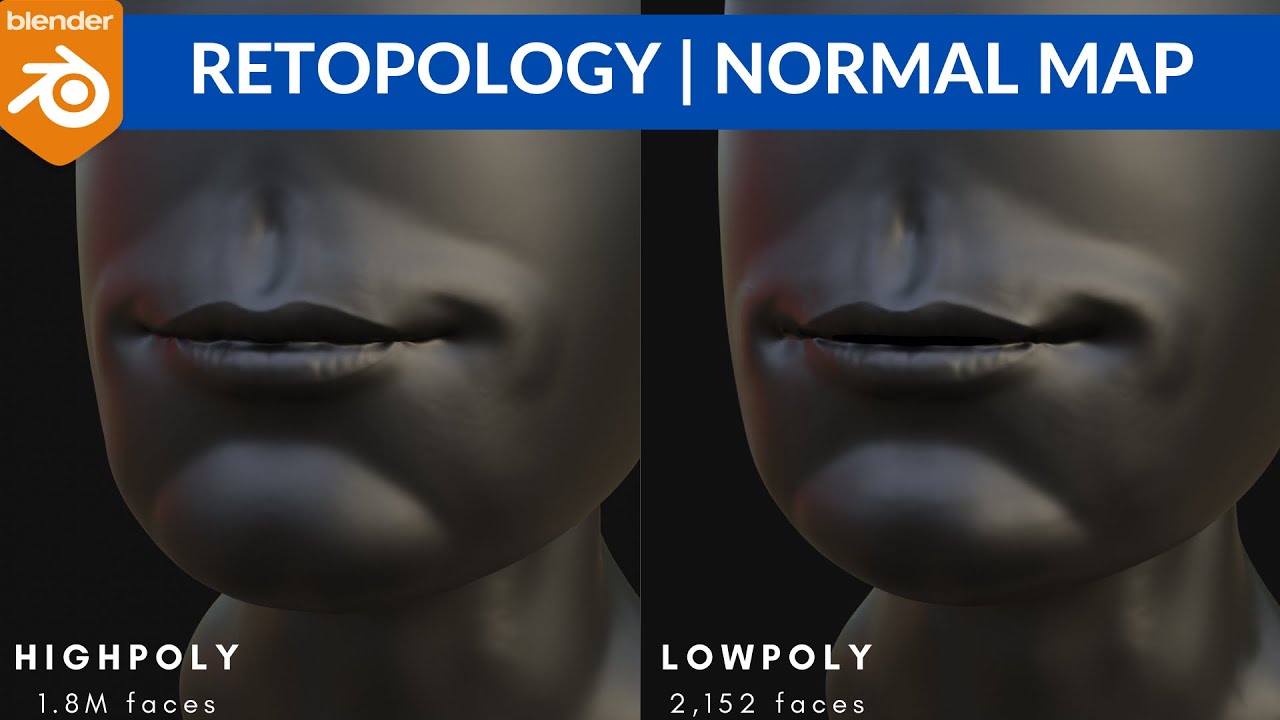 Retopology Workflow and Normal Maps | Blender 2.91 Tutorial