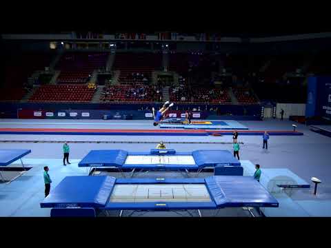 IVANSKYI Mykyta (UKR) M - 2022 Trampoline Worlds, Sofia (BUL) - Q Trampoline Exercise 1