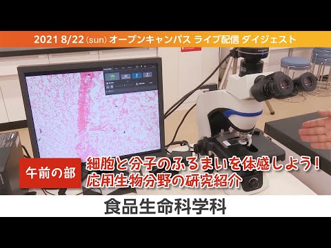 オープンキャンパス2021-LIVEダイジェスト（8月版）-食品生命科学科
