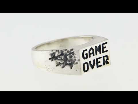 Inel Argint 925 Game Over Acid Melted - Fusion Modern