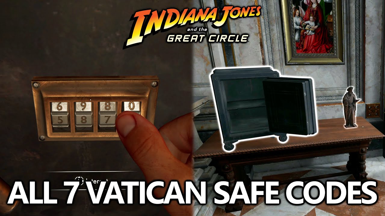 Indiana Jones and the Great Circle - All 7 Vatican Safe Codes (and Locations)