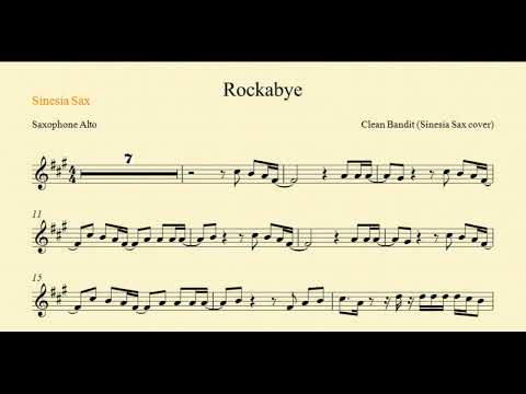 Clean Bandit - Rockabye (Sinesia Sax cover) / Alto Sax Sheet Music & Backing Track