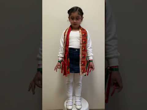 Republic day 26-Jan-2022 wishes from baby Ramneet @Tokyo, Japan