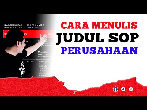Gunakan Form Ini Untuk Membuat Judul SOP Perusahaan
