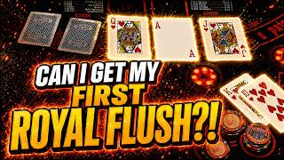 CAN I GET MY FIRST ROYAL FLUSH! ULTIMATE TEXAS HOLD 'EM in LAS VEGAS 🔥🔥🔥 (UTH) IRL