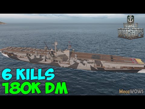 World of WarShips | Max Immelmann | 6 KILLS | 180K Damage - Replay Gameplay 4K 60 fps