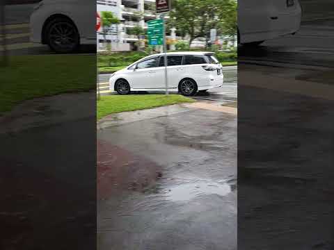 Thumbnail for White Toyota Wish on road #toyota by Toyota Wish