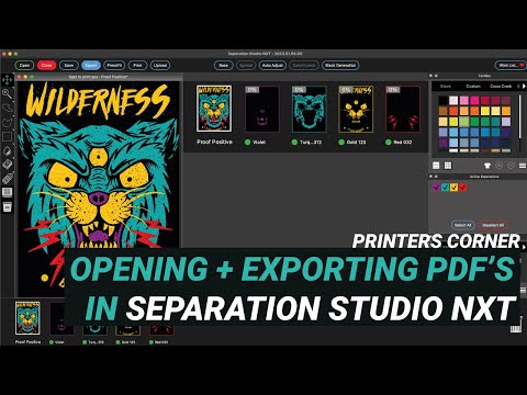 Opening and exporting PDF files in Separation Studio NXT | Printers Corner Ep15