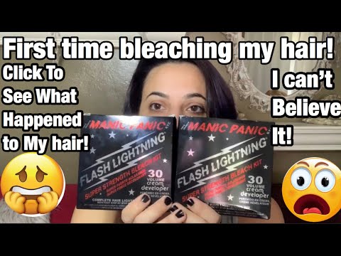 I BLEACHED My HAIR using Manic Panic Bleach Kit Flash...