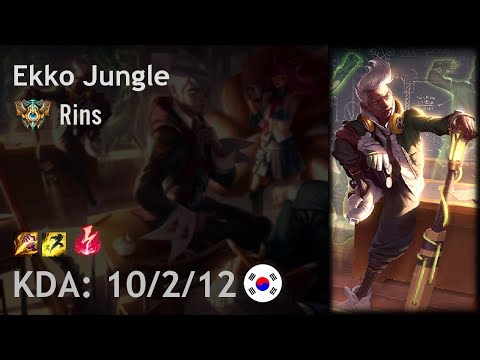 Ekko Jungle vs Kha'Zix - Rins - KR Challenger Patch 8.2