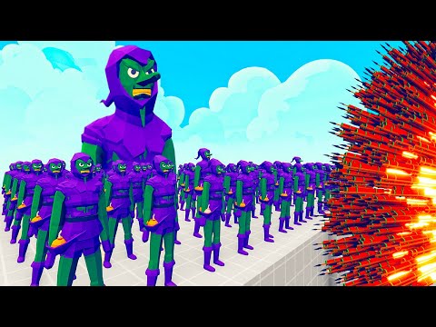 100x GREEN GOBLIN + 1x GIANT vs 1x EVERY GOD   Totally Accurate Battle Simulator TABS