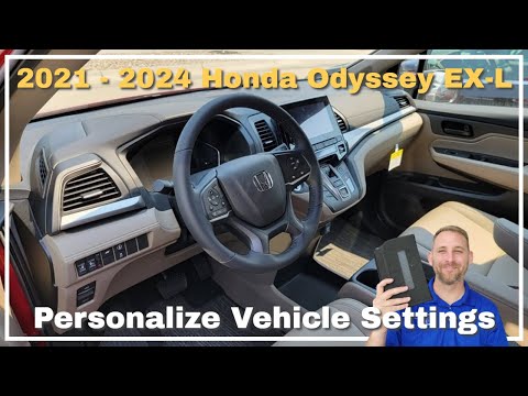 2021 - 2024 Honda Odyssey EX-L Personalized Vehicle Settings