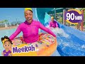 Meekah Rides Water Slides At The Water Park Water Parks For Kids Educational Videos For Kids