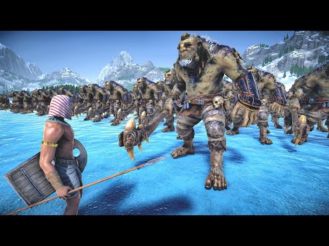 1 Million Egyptian Spearmens vs 4 Squad Top Units - UEBS 2