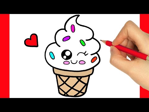 Eis Zeichnen und Malen - Einfaches zeichnen lernen