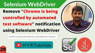 Remove "Chrome is being controlled by automated test software" notification using Selenium WebDriver