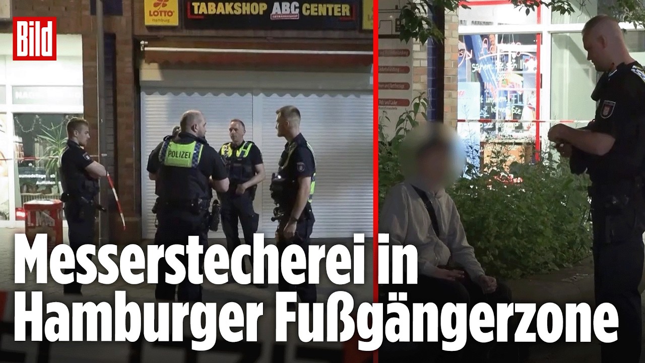 Lebensgefahr: Dönermesser verletzt Angreifer in Hamburger Fußgängerzone!