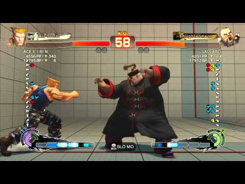 SSF4 AE 2012: ACE E I RI N (Guile) vs SAULABIS (Rufus) - Xbox Live Ranked Match