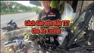 Cách Gắn Đèn Hậu TST cho Exciter tại nhà ??? #baonhotvungtau #tst #exciter #yamaha