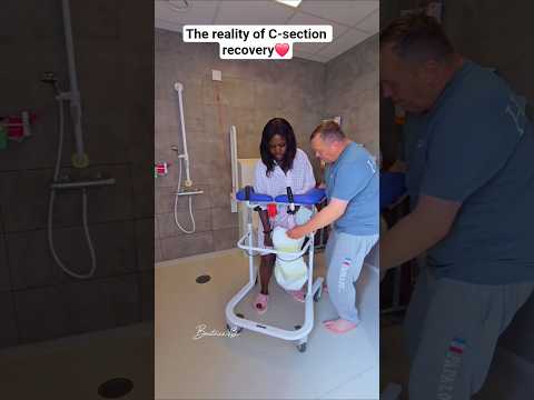 The reality of C-section recovery❤️#csectionrecovery #postpartumjourney #husbandsupport  #familyvlog
